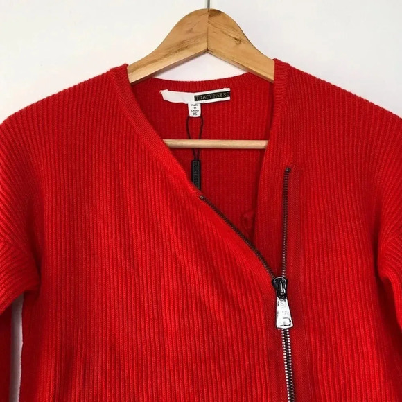 Tracy Reese Zip Off Cardigan in Maasai Red Size XS NWT - Picture 5 of 15